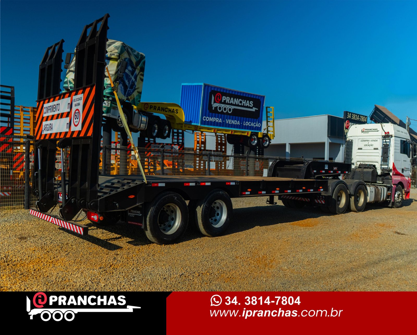 Prancha Carrega Tudo Reta Agrícola Zero 2025  7,5mts